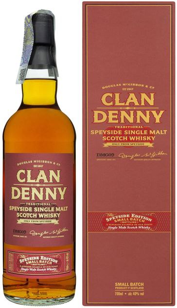 Віскі Clan Denny Speyside Single Malt 40% 0.7 л gift box